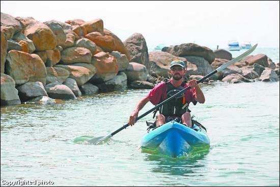 Lake Tahoe Water Trail and Tahoe Adventure Company Kerry Andras of the Tahoe Adventure Company paddles a kayak on Lake Tahoe in Tahoe Vista on Wednesday. Ryan Salm/Sierra Sun